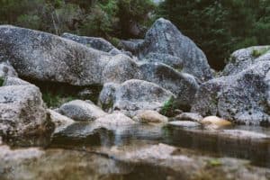 Mindful image of stones and water